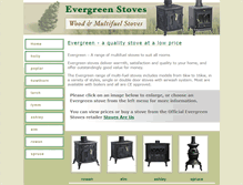 Tablet Screenshot of evergreenstoves.co.uk